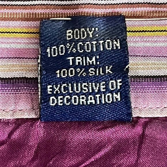 Robert Graham Cotton & Silk Striped Button Front Long Sleeve Shirt - Size 2XL - Picture 5 of 11